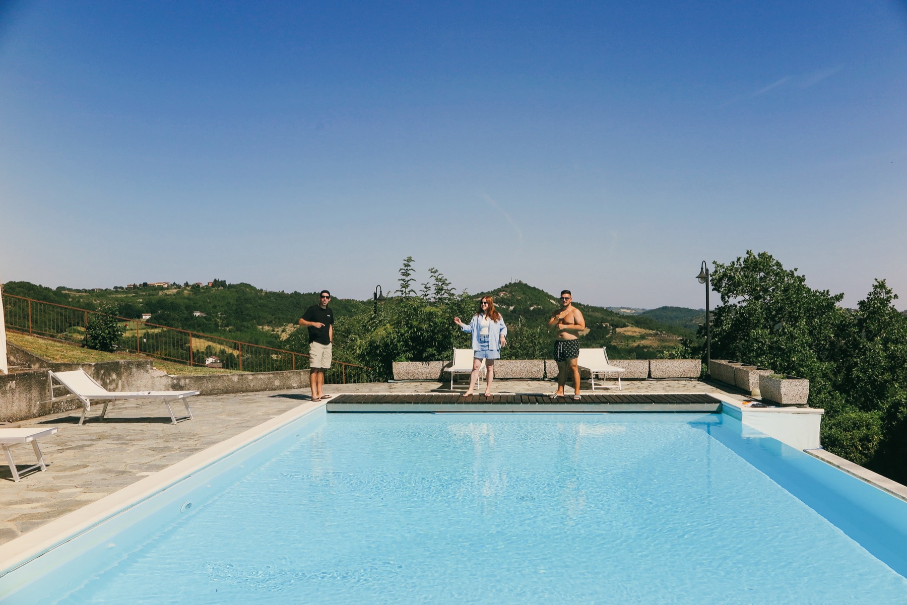 People by the pool