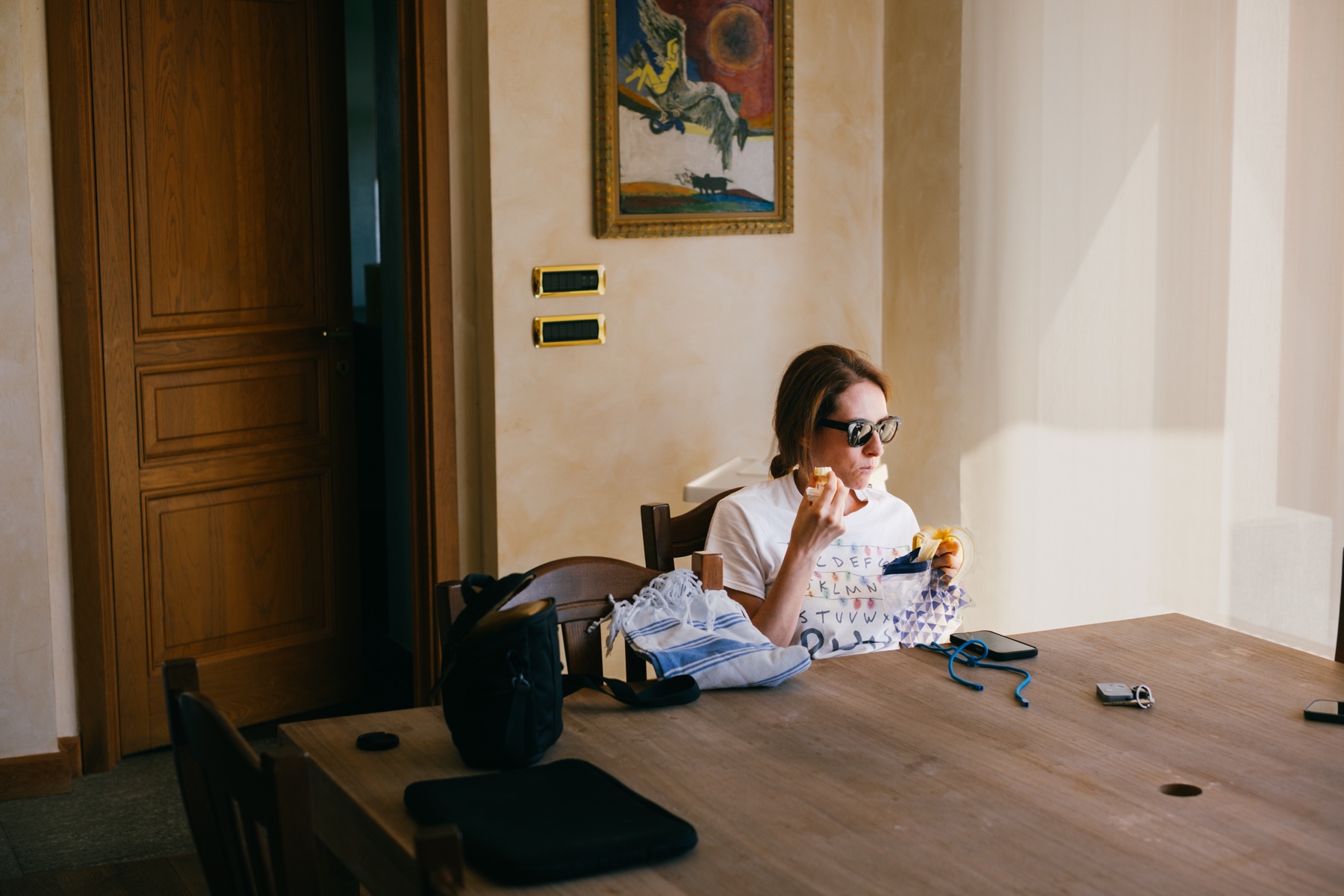 Person sitting at the table