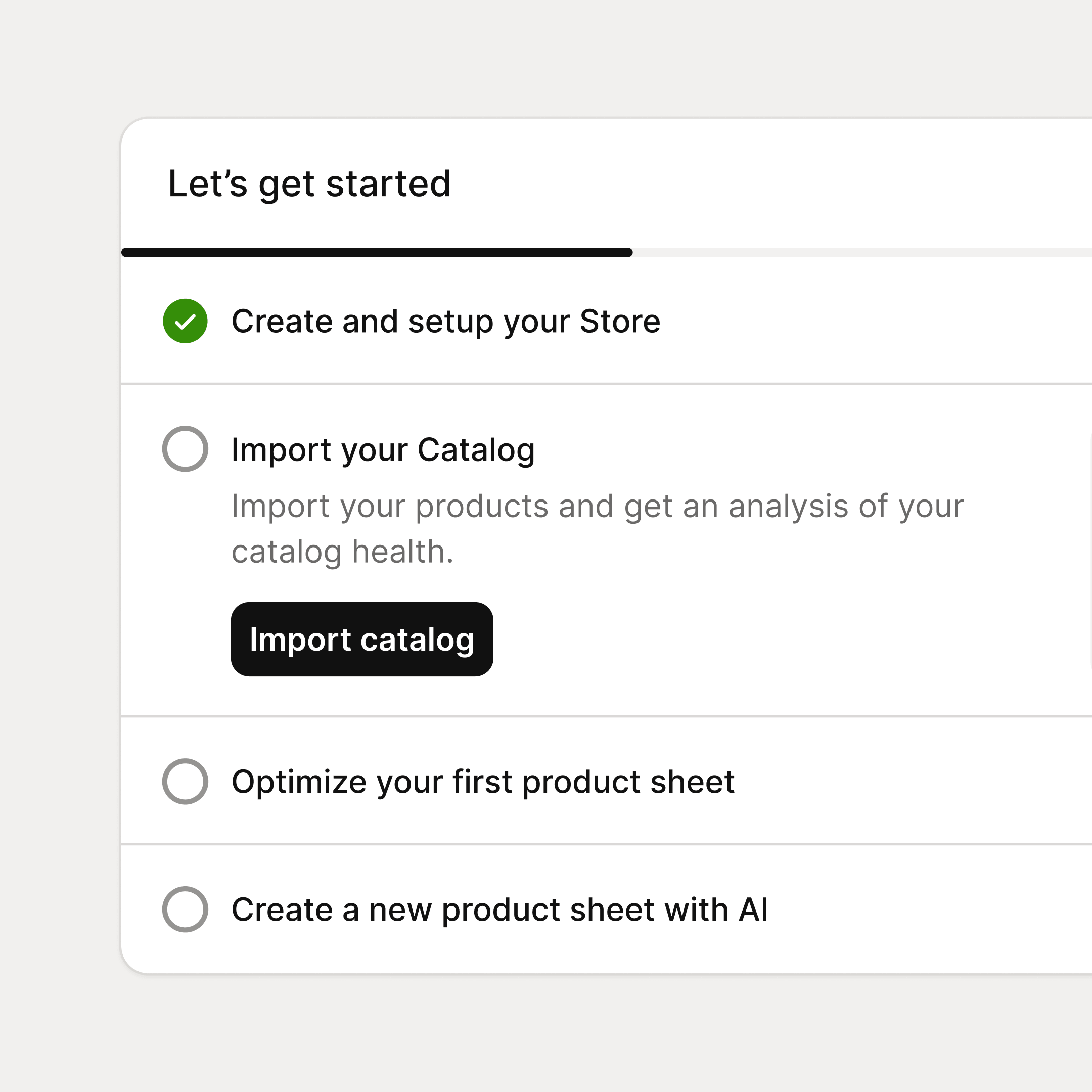 Example screen of the CommerceClarity platform