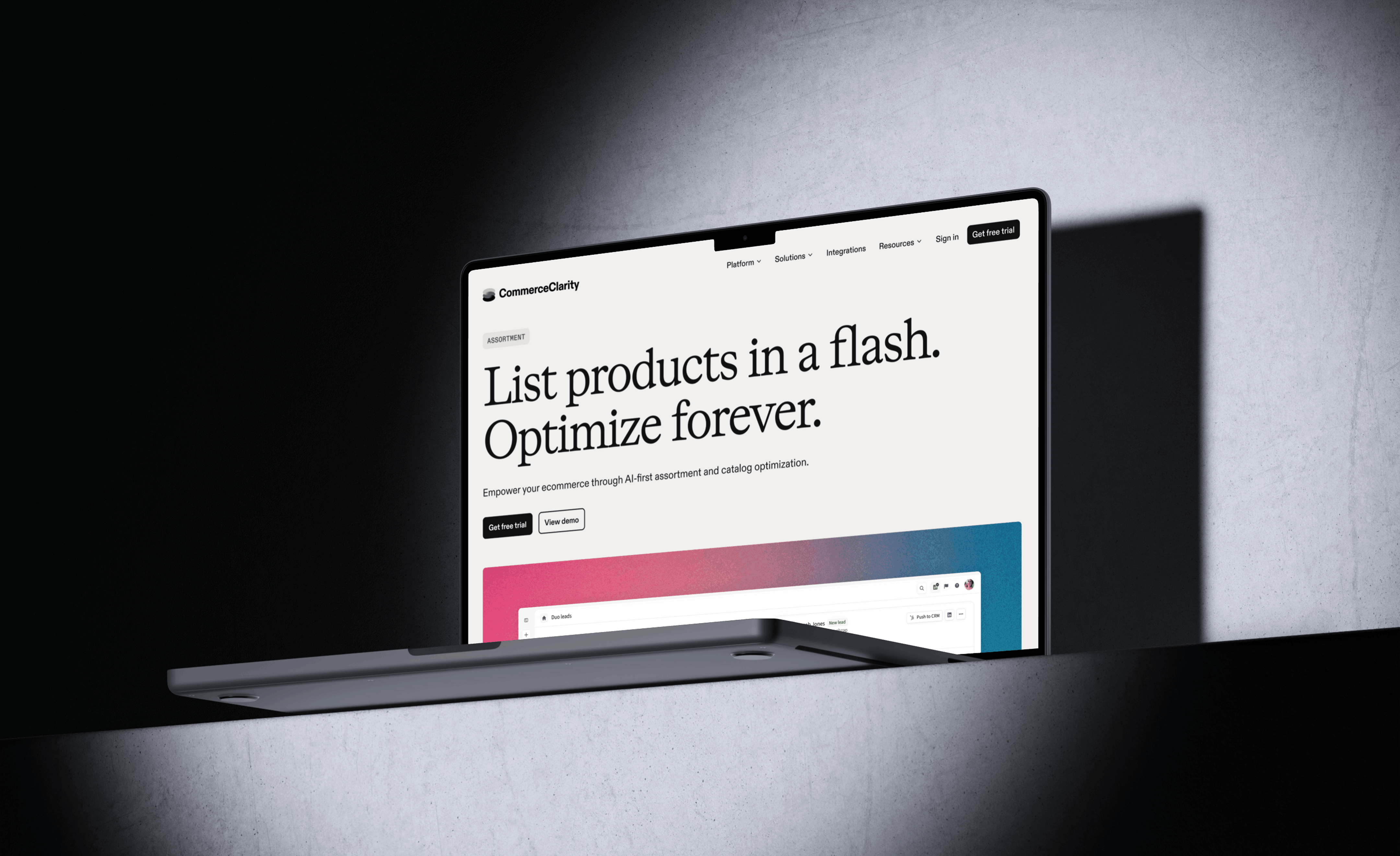 Sito web CommerceClarity