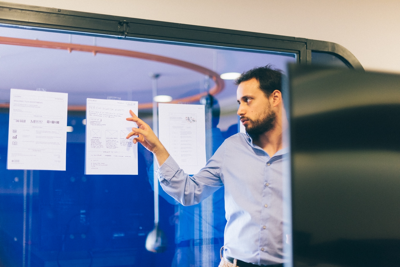 Il team di Moze durante un co-design workshop con il team di un cliente.