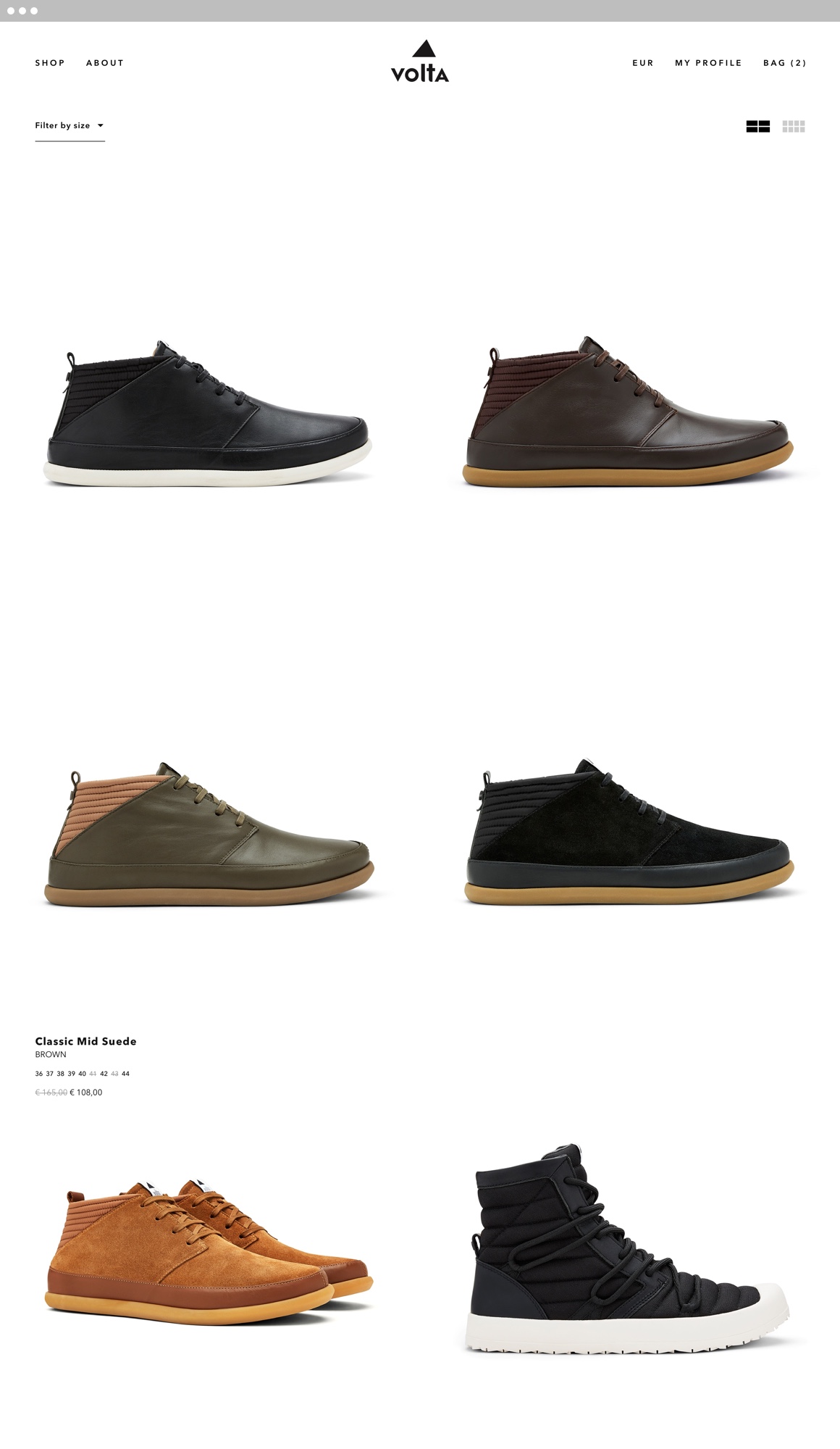 Volta Footwear. Creative e shop for bold shoes Moze